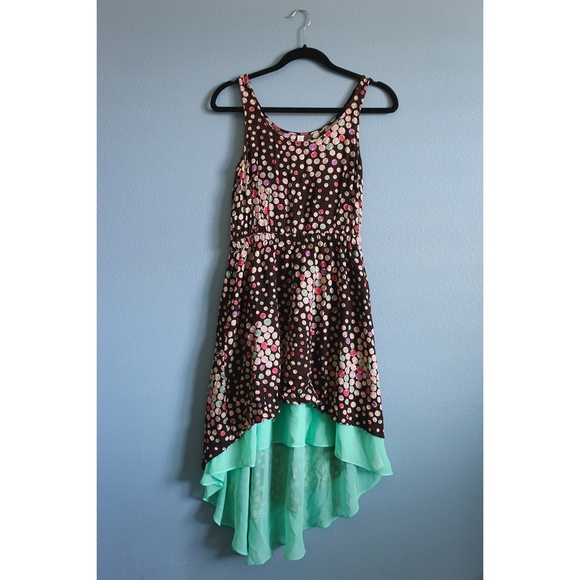 Summer Seashell Seafoam Green High Low Layer Dress - Picture 2 of 4